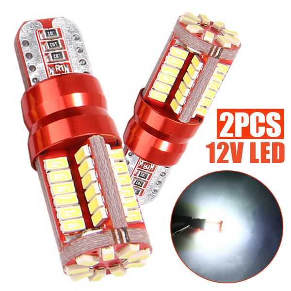 

2pcs t10 w5w led car interior light signal lamp 12v 168 194 501 car door parking bulb canbus for lighting