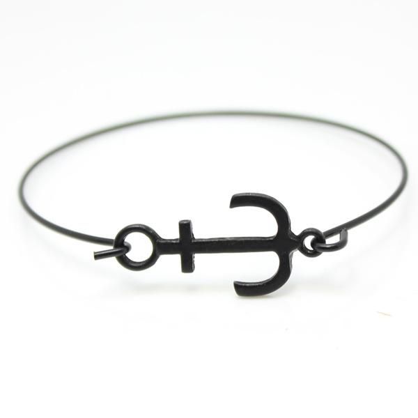 

gold plated charms anchor bracelet friend gift charm bracelets, Golden;silver