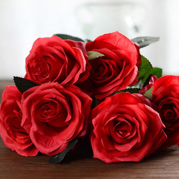 

artificial rose bundle 10 head small bouquet flowers valentine ivy vine wedding