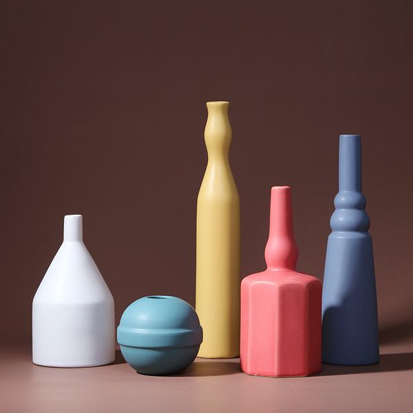 

matte crafts vase home decoration accessories dried flower vase plant pots ornaments crafts figurines decor