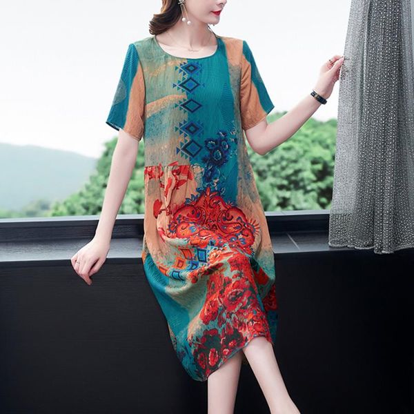

2020 summer floral mulberry silk dresses vintage 4xl plus size runway midi dresses elegant women bodycon vestidos, Black;gray