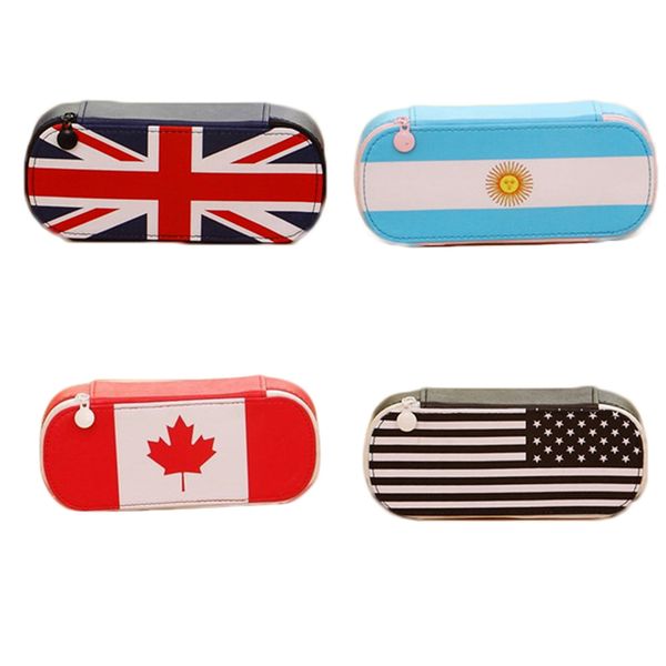 

kawaii flag series pencil case cute pencil bag canvas big pencilcase for girls boys pen bag school supplies stationery