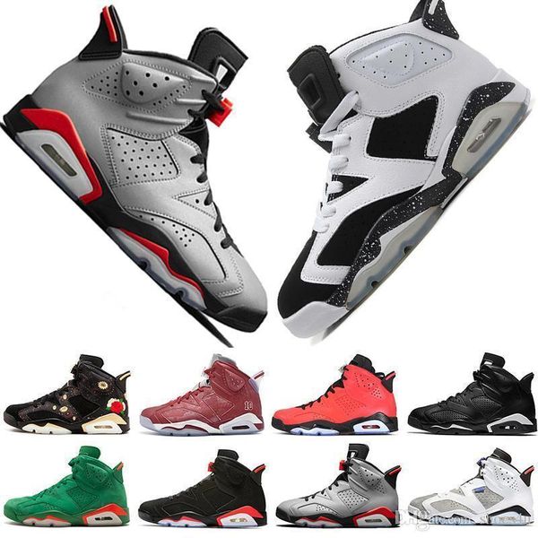 

in stock 2019 bred 6 6s mens basketball shoes infrared 23 3m reflective bugs bunny tinker black cat unc men sport sneakers designer trainers