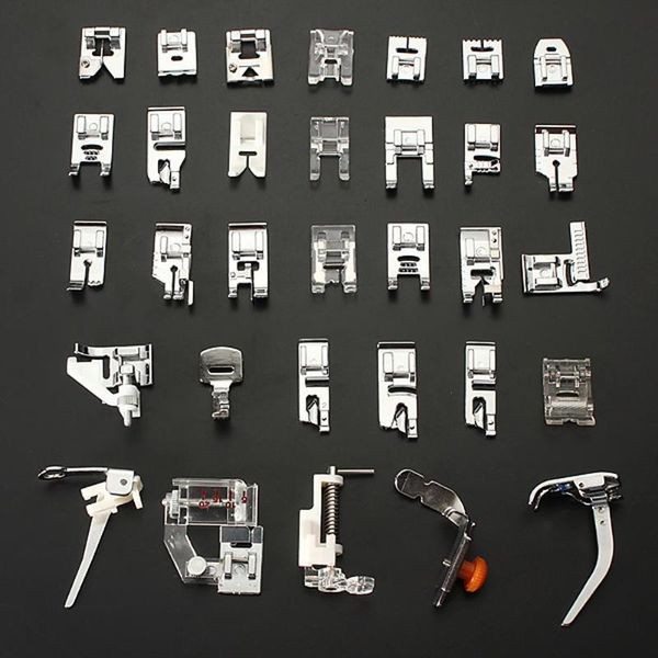 

32/42/48/52/62pcs sewing machine presser foot press feet sewing machines feet kit set for brother singer janome, Black