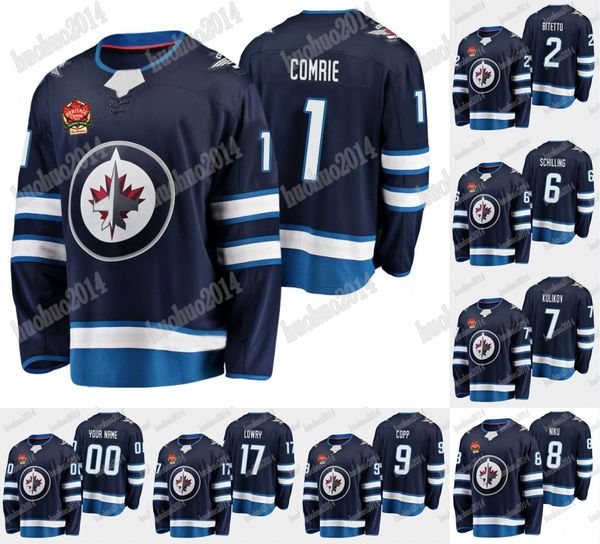 

1 Eric Comrie Winnipeg Jets 2 Anthony Bitetto Cameron Schilling Dmitry Kulikov Sami Niku Andrew Copp Adam Lowry Hockey Jerseys