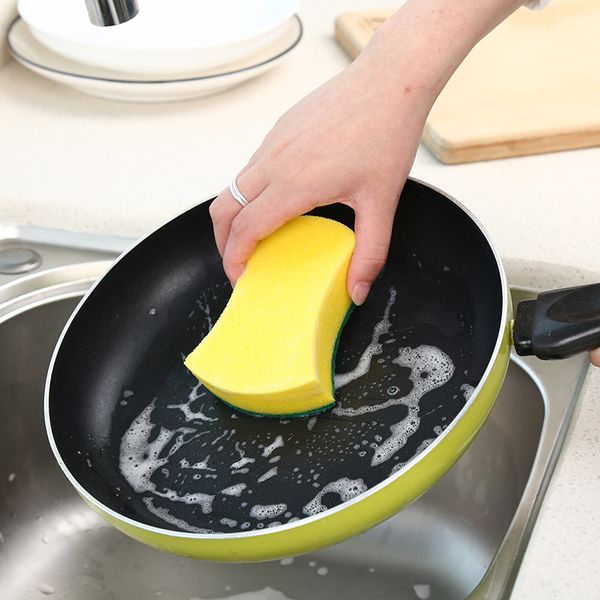 

double-sided strong decontamination cleaning sponge wipe a hundred cleaning cloth kitchen washing pot brush dishwashing sponge