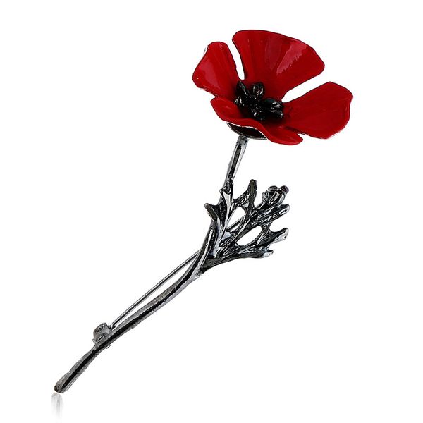 

new jewelry creative flower poppy brooch brooch europe and america, Gray