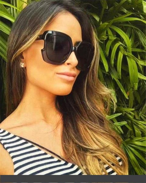 

new fashion designer women sunglasses special square two-color design frames popular generous style uv400 protection eyewear quality, White;black