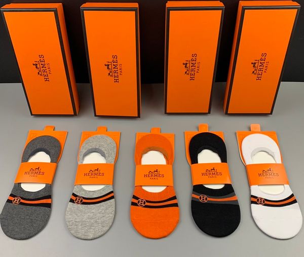 

высокое качество модный человек стелс носки поглощают пот дезодорация мужчины роскошный дизайнерский бренд 1h h носки 1h, Black