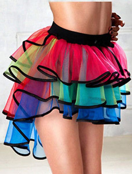 Atacado-Sexy traje ball vestido festa tulle tutu saia underskirt fancy saia moda plissado