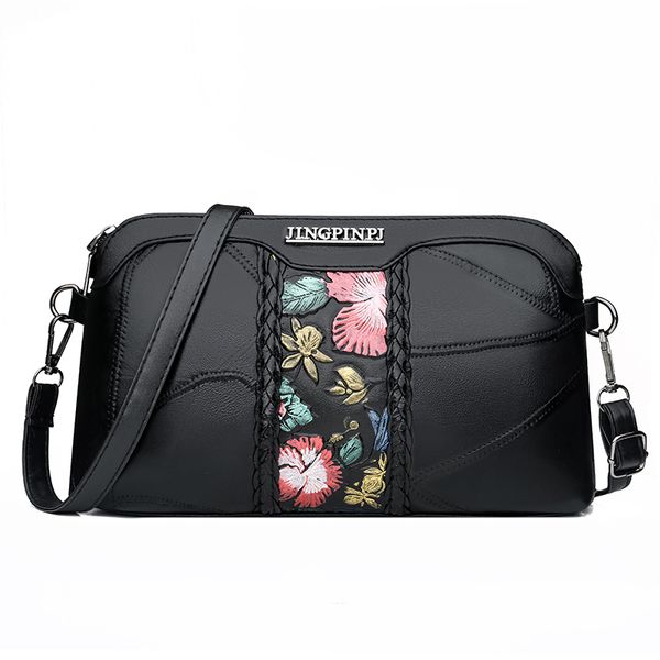 

women flower shoulder bags genuine leather bags sheepskin clutch bag for ladies crossbody luxury designer female handbag