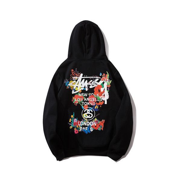 

stussys classic tide brand sweater mens designer hoodie luxury printing hooded plus velvet sweater street hip hop hoodie casual sweatshirt, White;black