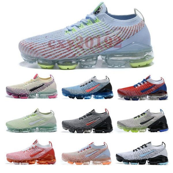 

2020 пары мужские дизайнерские кроссовки fly 3,0 knit женщин открытый тройной черный розовый белый радуга синий фиолетовый спорт на открытом