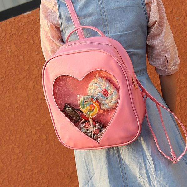 

ocardian bag mini pu leather women bag summer candy love heart shape backpacks school girls backpacks dropship mar21