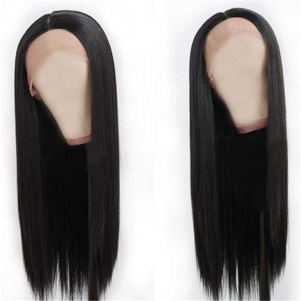 

360 lace human hair wigs straight full with baby hair 130% density peruvian remy hair natural black for women