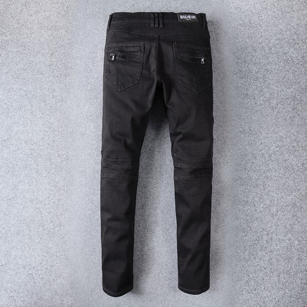 

мужские джинсы slim fit рваных джинсы мужчины привет-стрит мужских проблемных denim бегуны колено отверстие промывает уничтожено 22 стиль цв, Blue