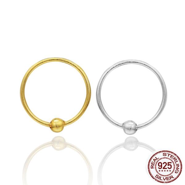 

оптовый 925 серебряного носа кольцо классической козелка хрящ helix раковина ладья пирсинг ювелирных изделия 50pcs / lot, Slivery;golden