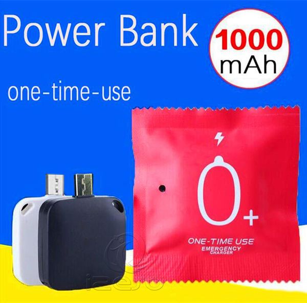 

disposable mini 1000mah one time use chargers wireless external portable battery power bank emergency charging for ios android phones izeso