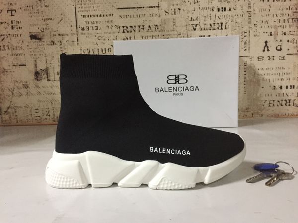 

2019 Sock Shoe Speed Trainer Casual Sneakers Speed Trainer Sock Race black Shoes men and women Shoes Eur 36-45
