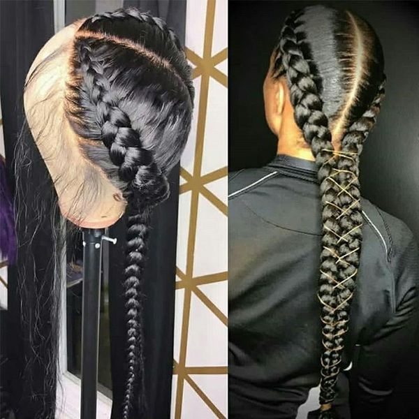 

pre plucked full lace human hair wigs with baby hair straight brazilian transparent lace wig braided glueless full lace wig remy, Black;brown