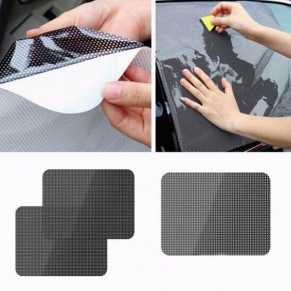 

2 pcs sun black film anti-uv car static sunshade stickers window glass self-stick sunscreen curtain insulation car sunroof shade