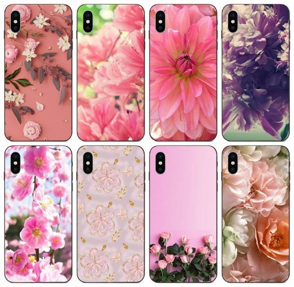 

tongtrade] pink flowers design customized case for iphone 11 pro max x xs 8s 7s 6s 5 plus galaxy j4 j6 j8 honor 9 lite htc one e9 plus case