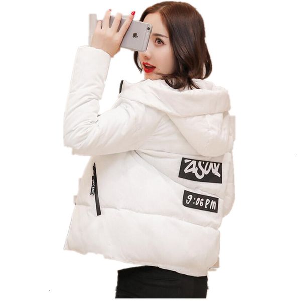 

women cato short jacket 2019 new girls wet -coated slim hooded warm parka jas female shepherd coat jacket k058, Black