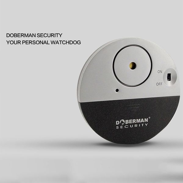 

100db security ultra-slim designing window door round vibration sensor alarm