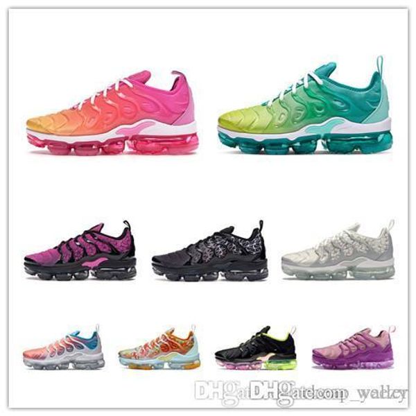 

2019 new tn plus shoes women mens running shoes summer sunset grey red geometric spirit teal designer trainers sports sneakers