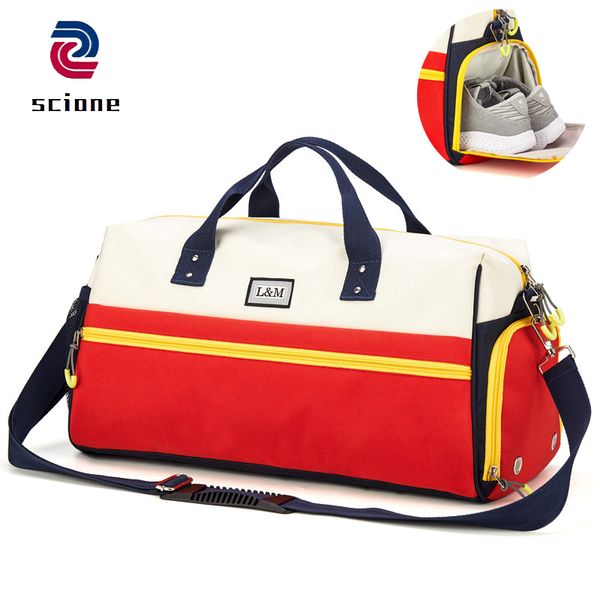 

scione women sports bags for fitness yoga mat training handbag large female swimming travel duffel crossbody bag