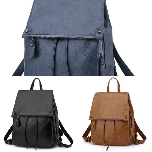 

zhenli 2020pu leather bag zhenli 2020pu leather women's bag backpack women's backpack, White