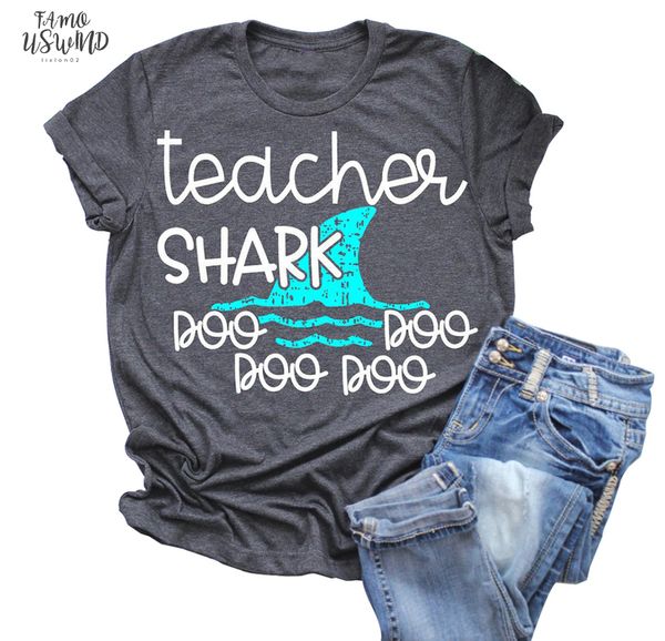 

2020 new women cute t shirt letter print teacher t shirt summer short sleeve fashion t shirt casual ladies tee, White