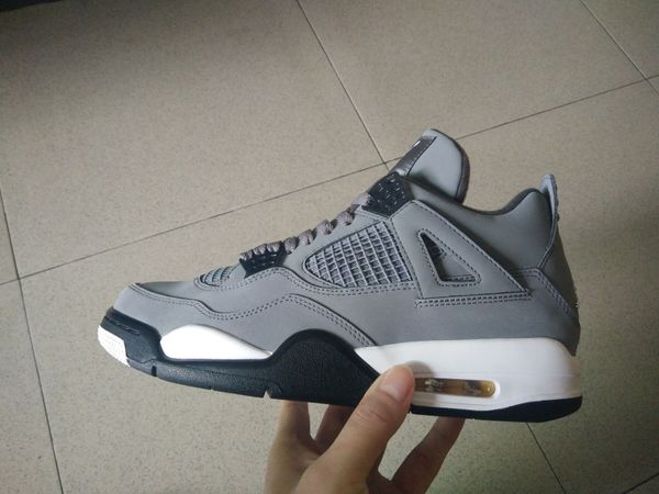

retro 4 cool grey basketball shoes man sneakers 308497-007 have large size 12-13 with double box