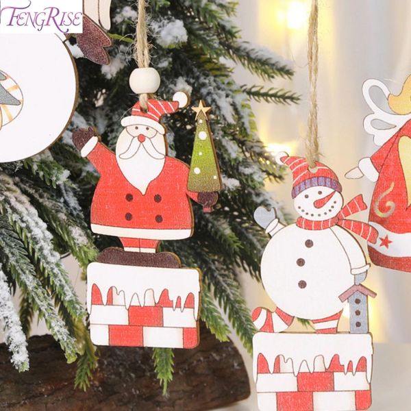 

santa claus wooden christmas tree ornaments christmas decoration for home navidad 2019 accessories cristmas noel decor