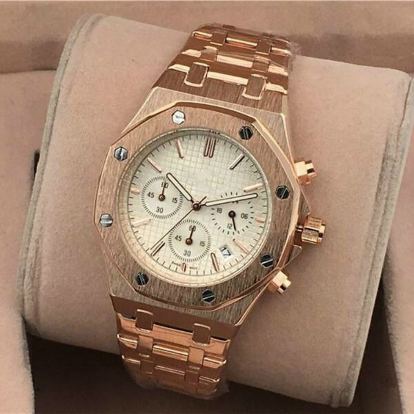 

AAA мужские часы лучший бренд человек из нержавеющей стали Кварцевые наручные часы секундомер роскошные часы royal oak мужские часы часы relojes mujer