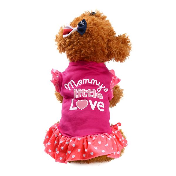 

summer cute pet puppy small dog cat pet dress apparel clothes fly sleeve dress apparel costumes dog clothes for small dogs