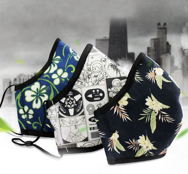 

cotton face mask activated carbon masks washable and reusable with 2 pm2.5 filter mask protective mask anti-dust mouth cover shipping by dhl