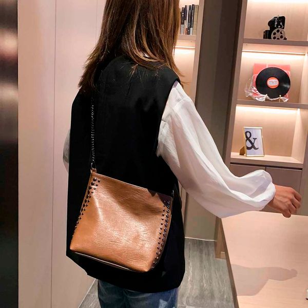 

women autumn simple buckets crossbody bag casual large capacity shoulder bag korean style crossbody bags for women #38
