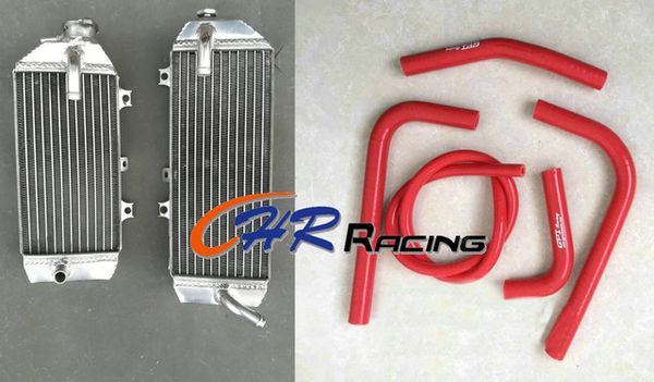 

aluminum alloy radiator & silicone hoses red for kx250f 2017 2018 brand new