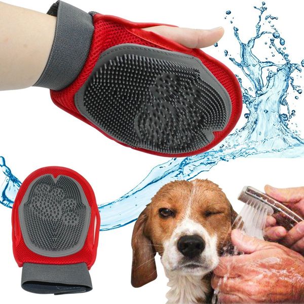 

pet brush glove cat hair brush grooming fur rubber removal mitt dog puppy washing cheaning bath brush comb dog massage shower ing