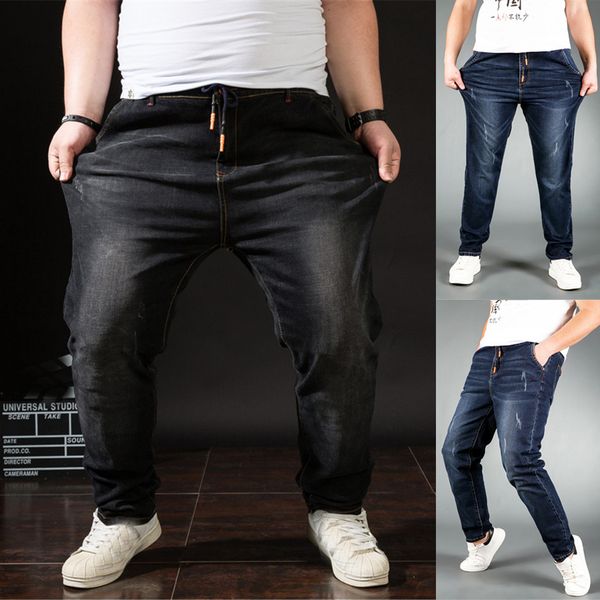 

men summer pants casual long skate board fashion pocket plus size jeans men trousers pants fashions pantalÃ³n hombre, Black
