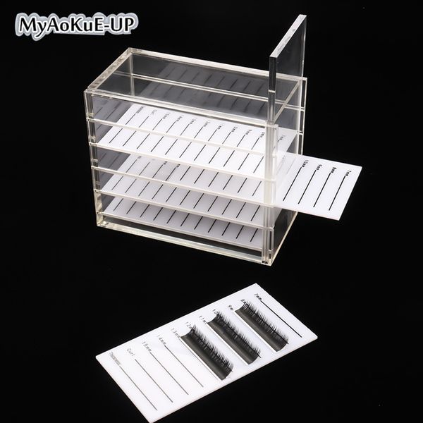 

eyelashes storage box 5 layers + 1 box acrylic pallet lash holder for eyelash extension individual lash volume display stand