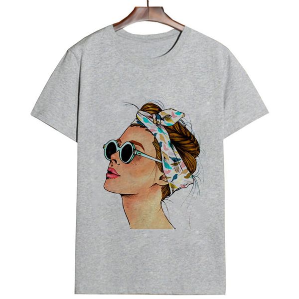 

plus size women summer vogue print lady casual t-shirt harajuku streetwear short sleeve o-neck tees camisetas mujer, White