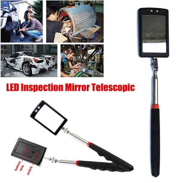 

vehicle bottom inspection mirror led lighted flexible adjustable swivel extend car hand tools l9