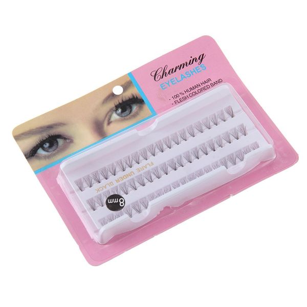 

individual false fake 60 stand eyelashes corner flare cluster lashes natural long extension maquiagem long lashes c524