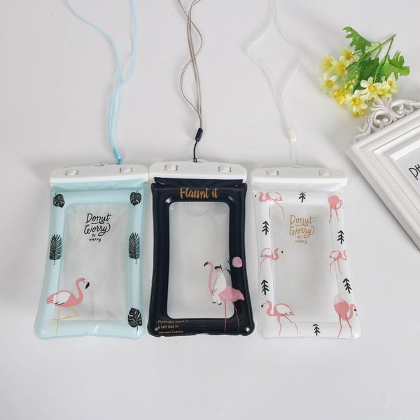 

crushonu new waterproof swimming bags fingerprint unlock cartoon floating air phone bag outdoor diving beach water bag