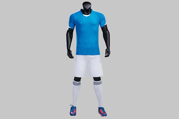 

2019 men training football sets with shorts uniforms reversible football jerseys for that home and away look kits sports b28-13, Black;red