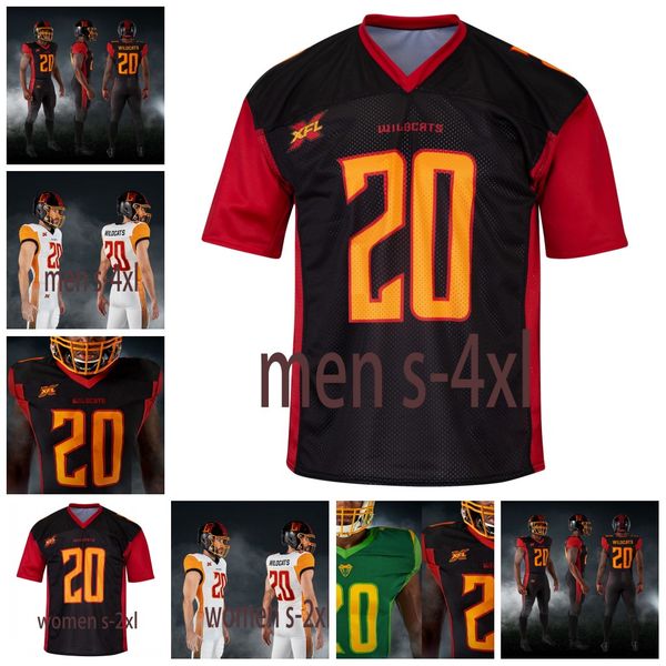 

custom los angeles wildcats xfl football jersey luis perez whitfield mcclendon taryn christian elijah hood terrell alex rose carter dimel, Black;red