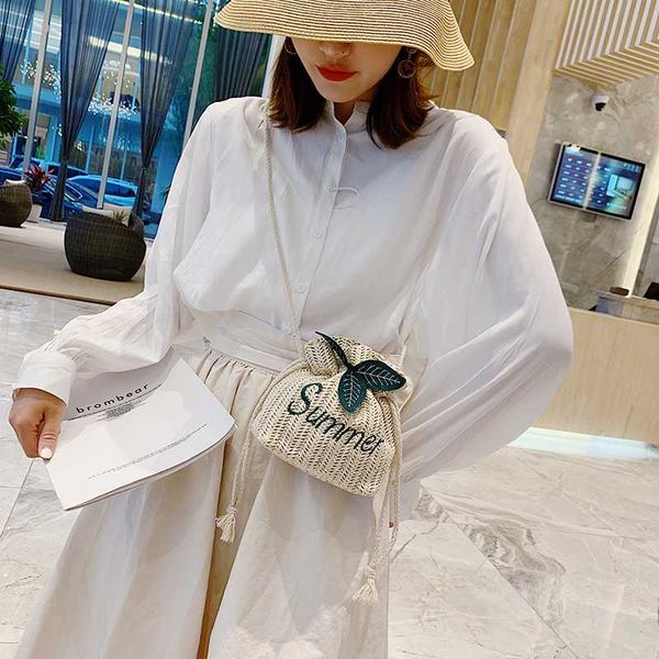 

2020 модные сумки весна лето ткачество ведро ведро корейской тенденции плечо сумка соломы сумка женщины лето ротанг