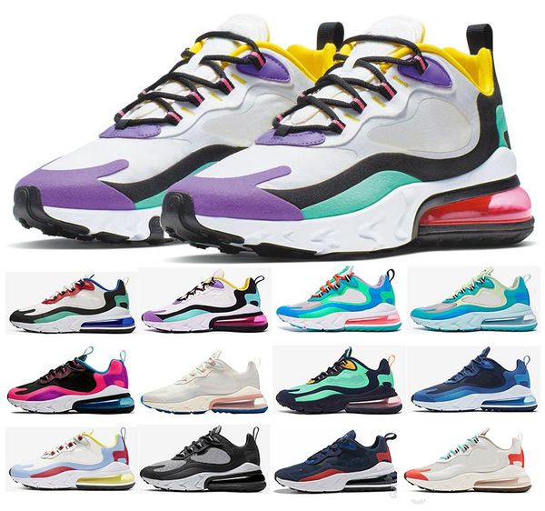 

2019 new 270s react men women running shoes bauhaus hyper jade summit white bright violet electro green optical sports sneakers 5.5-11